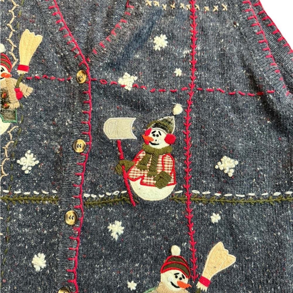Vintage Victoria Jones Angora Blend Sweater Vest 3X Christmas  Prairie Cottage - Picture 4 of 11
